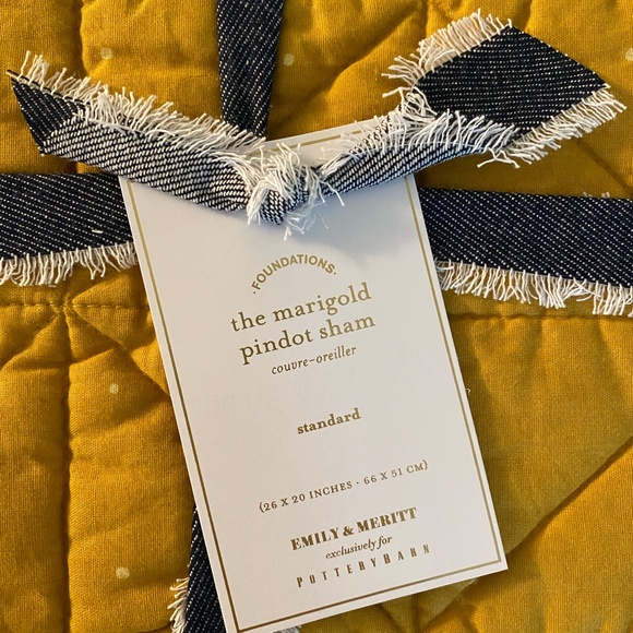 Pottery Barn Marigold Pindot Sham NWT - Picture 2 of 4